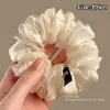 Laço de Cabelo de Renda Doce, Scrunchie de Luxo Estilo Coreano, Laço de Cabelo Extra-Grande para Coque, Corda de Cabelo para Rabo de Cavalo, Acessório de Cabelo