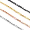 Cadena de Acero Inoxidable 18K Plana Forma de O Cadena para Clavícula Cadena para Joyería DIY Hecha a Mano Cadena de Acero de Titanio Conservación del Color y Versátil