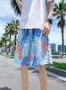 Pantalones cortos estampados de moda para hombre, bañadores finos de verano para parque acuático, pantalones grandes de secado rápido, pantalones casuales de playa