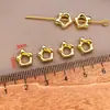 Accesorios para joyería DIY color cobre oro de 18k anillo de cuentas irregulares anillo de cuentas de florecilla materiales de accesorios hechos a mano