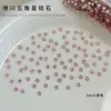 Mini Decorações 3D de Estrela de Zircônia para Unhas 3mm Pentagrama Strass de Fundo Plano Strass de Formato Irregular para Unhas Postiças