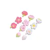Flor de Melocotón Flor de Cerezo Crema Adhesiva Funda de Teléfono Bolsa de Materiales para DIY Papelería Hecha a Mano Caja de Papelería Accesorios para el Cabello Accesorios de Resina