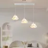 Lámpara Colgante de Arte en Hierro Hecha en China Continental 2025 Luz LED para Restaurante Estilo Crema Resistente a la Humedad Moderna Minimalista Luz para Cocina Balcón