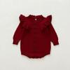Suéter de punto con mangas para bebé, mono de encaje bonito para niña, otoño e invierno, coreano, nuevo