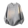 Suéter de punto para hombre y pareja con media cremallera, cuello redondo, diseño simple, estilo 'old money', moderno para otoño e invierno, venta al por mayor de fábrica transfronteriza