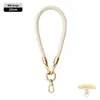Cordón de alta gama original para teléfono móvil de 8 MM resistente para colgar en el cuello ajustable para exteriores anti-pérdida cuerda trenzada para muñeca dorada