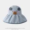 Bonito Sombrero de Capibara para Niños Verano Estilo Delgado Ala Ancha Protección Solar Protector Solar Parte Superior Abierta Niños y Niñas Sol Bebé