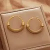 Acero de Titanio Color Libre Metal Pendientes Personalizados Europeos y Americanos Calle Casual Accesorios para la Cabeza Pendientes de Anillo Transfronterizos Puesto