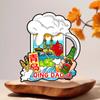 Ímãs de geladeira Qingdao adesivos decorativos magnéticos de madeira Shandong lembranças turísticas pontos turísticos wengchuang ímãs de geladeira atacado