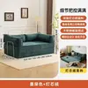 Sofá de Tecido para Sala de Estar, Aluguel de Apartamento Pequeno, Sofá Compacto Individual/Duplo, Lavável, Sofá-Cama Dobrável de Dupla Finalidade
