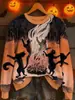 2025Wish Transfronterizo Europeo y Americano Talla Europea Tendencia de Moda Sudadera con Capucha de Cuello Redondo y Mangas Largas para Mujer Impresión Digital