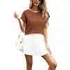 Novo 2026 Comércio Exterior Mais Vendido Primavera e Verão Cor Sólida Vazado Casual Malha Solta Blusa Amazon Transfronteiriço Moda Feminina