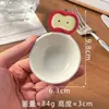Pratos de Condimento Fofos Selecionados Cuidadosamente Série de Frutas 3D Estilo Alça, Pratos de Molho, Pequenos Pratos Domésticos Cerâmicos Coloridos sob Esmalte