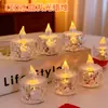 Lámpara de Velas Electrónicas de Cristal Atmósfera Ambiente Propuesta Confesión en Interiores Escena Romántica Decoración Velas de Bendición de Cumpleaños para Ofrenda a Buda