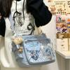 Bolso Cruzado de Lona para Estudiantes de Gran Capacidad para Clase para Mujer Nuevo Japonés Harajuku Color Sólido Cartero Hombro Tote