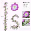 Enredadera de trompeta artificial Amazon transfronteriza, enredadera morada, follaje, enredadera para decoración de bodas y eventos, enredadera de flores artificiales