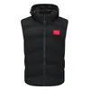 Nuevo Chaleco Deportivo para Exteriores Familiar de Otoño e Invierno Ropa de Entrenamiento Holgado Talla Grande Algodón Relleno Casual con Capucha Trasera Extraíble