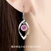 Brincos de prata esterlina brincos femininos longos elegantes japoneses Coreia do Sul simples brincos de todos os fósforos pingente personalizado elegante jóias de prata