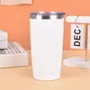 Copo de Gelo Amazon de Aço Inoxidável 304 Cor Sólida Simples Isolamento Térmico Copo para Cerveja Gelada Boca Larga 20oz Copo para Carro