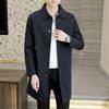 Gabardina para Hombre 2026 Otoño Estilo Largo Nueva Marca de Moda Solapa Impermeable Cortavientos Chaqueta para Hombre Tendencia