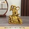 Estatua de Latón del Rey de los Dioses, Dios del Fuego Wang Shanhua, para Adoración en Casa, Artesanía de Cobre Puro para Mesa