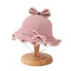 Chapéu de Pescador Puro Algodão Japonês para Bebê Chapéu de Bacia Renda Princesa Chapéu de Tecido para Bebê Estilo Universitário Chapéu de Sol
