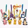 Chaveiro de Borracha Macia Pokemon Pikachu, Pingente Squirtle, Pingente de Desenho Animado Pokemon Criativo Fofo