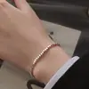 Plata Quebrada Varios Dos Pulsera Marca Fu Pulsera de Plata Quebrada Para Niña Autodisciplina Lujo Ligero ins Diseño de Nicho Pulsera de Sensación de Alta Gama