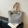 Moda Otoño e Invierno 2024 Nueva Bolso de Lana para Mujer Simple Engrosado Gran Capacidad Bolso de Hombro y Mano Bolso Tote Vintage
