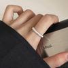 Anillo Minimalista Liso Mate para Mujer, Declaración de Moda Versátil, Anillo Trendy Abierto Apilable para Dedo Índice
