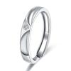 Anillo de moda popular en línea para hombres y mujeres, microincrustado, de personalidad simple, anillo romántico de moda con diamantes para amantes, fabricantes al por mayor
