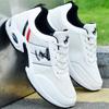 Sapatos Masculinos, Tênis Brancos, Sapatos Casuais de Malha Respirável de Outono, Tênis de Corrida Masculinos Versáteis, Sapatos Brancos de Sola Grossa Masculinos