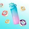 B B720Ml Botella de Agua Divertida con Sabor a Fruta, 0 Azúcar y 0 Calorías, Taza con Anillo Aromático