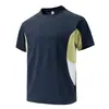 Verano al Aire Libre Transfronterizo Nuevo Estilo Protección Solar Descente Elástico Tela de Cuadros Pequeños Diseño Simple Cuello Redondo Camiseta Moda Casual