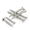 Tornillos de Hierro Niquelado M3M4M5 Tornillos Autorroscantes de Cabeza Plana Tornillos para Tablas de Madera Tornillos Autorroscantes de Cabeza Avellanada Cruz Extendida