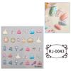 Zhengxiang Transfronteiriço 2023 Adesivos para Nail Art Embossados 5D Desenho Animado Cyber Vermelho Amor DIY Adesivos de Unha Infantis Personalizados Atacado