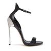 023 novas sandálias de verão de salto alto com bico redondo uma geração de sapatos femininos com lantejoulas tamanho 34-45