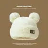 Gorro de Lana para Mujer Otoño e Invierno con Circunferencia de Cabeza Grande, Gorro Pequeño Lindo que Muestra la Cara para el Frío, Gorro de Punto Grueso Cálido Holgado Versátil