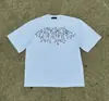 Estilo Tendência Europeu e Americano Americano Street Estampa Simples de Letras Versátil Casual Esportivo Y2K Wear Camiseta Pequena com Decote em V