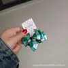 Diadema Original para Bebé Niña en Tela de Cuadros Verde Real con Mini Lazo Banda Elástica para el Cabello
