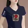Moda da Mamãe Comércio Exterior Estampado Gola V Feminino Estilo Coreano Tendência Ins Moda Casual Transfronteiriça Blusa Design 2026