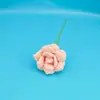 Hecho a Mano Terminado Tejido Lana Puntiagudo Rosa Crochet Flor Inmortal Decoración del Hogar Rosa de Crochet Ramo Artificial