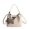 2026 Bolso Casual de Moda Elegante Nuevo con Textura Única y Diseño de Nicho, Bolso Cubo para Primavera, Bolso de Hombro y Cruzado para Mujer