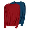 Conjunto de dos piezas Otoño e Invierno Suéter Pulóver para Mujer Cuello Redondo Tejido de Punto Holgado Color Sólido Manga Larga Talla Grande Capa Base Versátil
