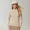 100% cachemira, nueva colección otoño/invierno, engrosado, cuello medio alto, corte holgado, suéter versátil con mangas raglán, perfecto como capa base