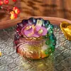 Bolsa da Sorte Colorida de Cristal de Ano Novo Tigela de Tesouro de Vidro Ornamento de Vela de Aromaterapia Atraidora de Riqueza