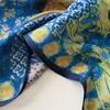 Bufanda de Cuello Estilo Van Gogh Azul para Mujer, Bufanda Cuadrada Pequeña de 70 cm para Primavera y Otoño, Chal Bufanda de Doble Cara que Cambia de Color Estilo Mamá
