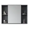 Armario con espejo estilo nórdico, caja de espejo, mueble de baño ahorrador de espacio, combinación inteligente, cajas de almacenamiento individuales, espejo de almacenamiento para pared para el baño