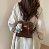 Mochila para Estudante Universitário e Deslocamento Feminina 2025 Nova Alta Qualidade Retro Camurça Bolsa Escolar Mochila de Viagem Leve