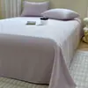 Juego de Sábana Individual de Color Sólido Lyocell Tencel de Verano Clase A, Estilo Nuevo, Juego de Ropa de Cama Refrigerante de Seda de Hielo con Funda de Almohada, Juego de Tres Piezas